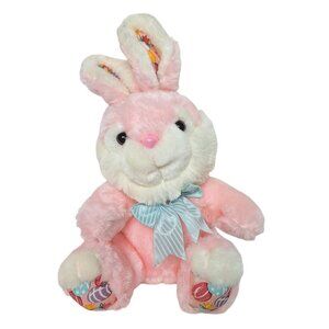 Vintage Cuddle Wit Pink Easter Bunny Plush 15 Inch